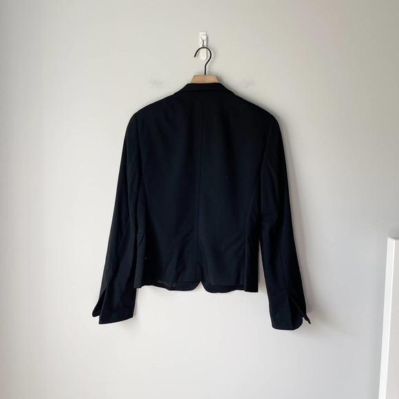 Akris Punto Women's Black Wool Two Button Blazer Size 8 - Picture 3 of 3